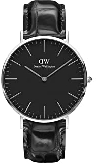 Daniel Wellington Classic Reading 40mm Uhr Herren, DW Klassisch Leder Silber Herren Uhr