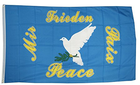 Flaggenfritze Fahne/Flagge Friedenstaube 2 + gratis Sticker