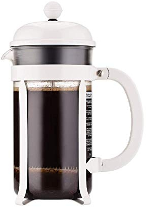 Bodum Chambord Prensa Francesa, Vidrio Plástico Acero Inoxidable, Blanco, 1.0 litros
