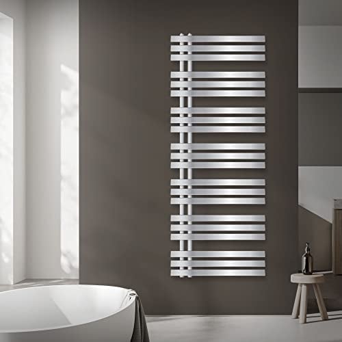ECD Germany Iron EM Design Badheizkörper - 600 x 1600 mm - Chrom - Designheizkörper Paneelheizkörper Heizkörper Handtuchwärmer Handtuchtrockner Heizung Radiator