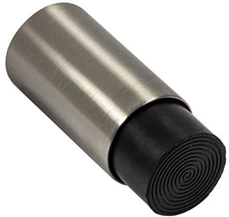 Gedotec Design EDELSTAHL Türstopper Gummi-Puffer für Wandmontage - MODERN | Tiefe: 60 mm | 16 mm Gummiauflage | stabiler Wand-Puffer inkl. Befestigungsmaterial | 1 Stück - Wand-Türpuffer zum Schrauben