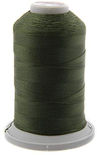 NTS Nähtechnik 1000m Nähgarn, Ledergarn 20, Farbauswahl, Filament Garn für Leder (Olivgrün)