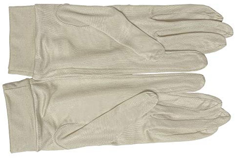 LSHARON Thermo-Handschuhe aus 100 % Maulbeerseide, für Ski, Fahrrad, Fahrrad, beige, M