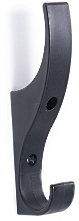 Toughook XL Unbreakable Hooks 7 Pack (Black) Tough Heavy Duty Plastic Hook. Wall Mounted Pegs for Bathroom, Kitchen, Bedroom, Bag, Hat, Coats. Child-Friendly Design for Schools, Home & Office