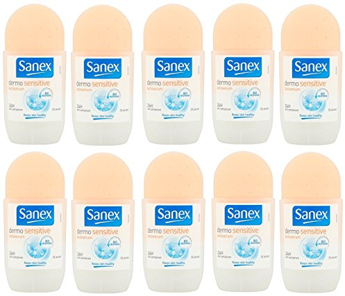 10x Sanex Dermo Sensitive Roll On Deodorant 50 ml