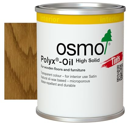 Osmo Polyx®-Oil Tints Tester Size - Hard Wax Oil 3071, Honey Satin Finish, 125ml- Durable Wood Oil for Wooden Furniture, Water-Resistant Floor Wax, Wood Treatments - Ideal for Oak, Pine & More