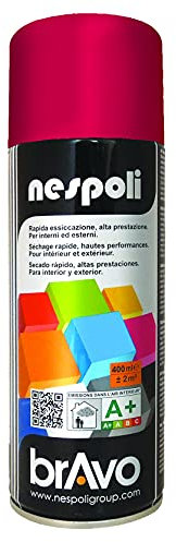 Nespoli – Bomboletta Spray Smalto Acrilico 400ml Interni ed Esterni, Vernice Spray Aerosol Universale, Asciugatura Rapida, Adesione su Tutte le Superfici, Valvola Autopulente, RAL Rosso Segnale