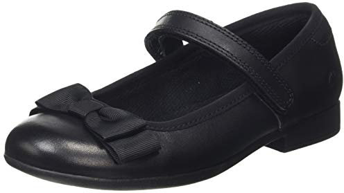 Clarks 261428496 Girls’ Ballet Flats, Black (Black Leather Black Leather), 11 UK