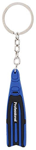 PVC Diving Theme Schlüsselring mit Schlüsselkette Mini Einzigartige Flipper Form Schlüsselbund Fin Schlüsselring Geschenk(Blau)