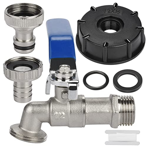 Válvula de bola de salida de manguera, adaptador para tanques de agua de lluvia IBC