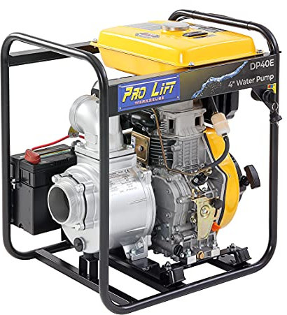Pro-Lift-Werkzeuge Wasserpumpe 4 Dieselpumpe 1600l/min Pumpe 96m³/h E-Start Schmutzwasserpumpe Diesel Pumpe