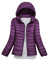 ORANDESIGNE Donna Piumino con Cappuccio Leggero Trapuntato Cappotto con Zip a Maniche Lunghe Tinta Unita Capispalla Invernale Cappotto Piumino Trapuntato Ultraleggero Viola Profondo XXL