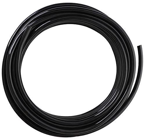alwaiiz Pneumatischer Luftschlauch 6mm Außen Dmr x 4 mm Innen Dmr 15 m Flexibel Druckluftschlauch PU-Polyurethan-Luftkompressorschlauch-Schlauchrohr Schwarz