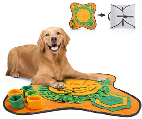 Nobleza 70 * 70cm Tapis Fouille Chien Snuffle Mat, Alimentation Lente Jouet Reniflant Couverture Pliable, Durable, Lavable