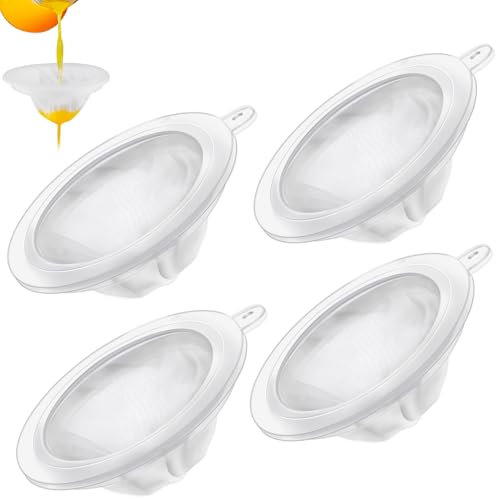 4 pezzi 200 maglie+400 filtro a rete filtro alimentare setaccio separatore domestico per 5 pollici cucina imbuto filtraggio succhi caffè latte oli vino