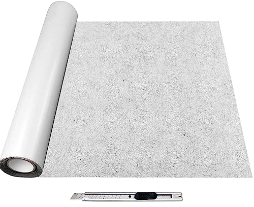 SZMMG Filz Selbstklebend 40x200cm, Hellgrau Klebefilz, 2mm Dicke Filzgleiter Roll, Filzmatte. Möbelgleiter für Stühle, Möbel, Couch, Box Liner, Cup Mat