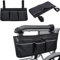 Borsa per sedia a rotelle,borsa portaoggetti per sedia a rotelle,Anziani Disabili Borsa Per Sedia a Rotelle,Borsa da Sedia Rotelle con Strisce Riflettenti,Adatto a sedie a rotelle e passeggini （nero）
