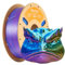 ERYONE Dreifarbiges Seiden PLA Filament 1.75mm,Seidiges Mehrfarbiges PLA-Filament für 3D-Drucker +/- 0,03 mm,Co-Extrusion Seiden PLA Filament 1 kg/Spule, Gold& Blau& Lila