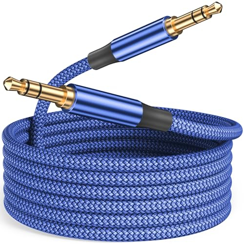Siwket 3.5mm Aux Kabel 5m, lange Audio Kabel Nylon Klinke auf Klinkenkabel Stereo Audiokabel für Smartphones, iPhone/iPod,Tablet, Auto, Handy, PC, MP3/MP4 Player, Auto, Lautsprecher, Kopfhörer,usw.