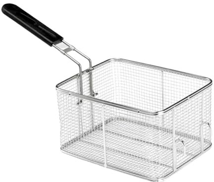 JISADER Outil de Cuisson Panier à Frites égouttoir Panier à friture paniers de présentation des Aliments pour Barbecue à la Maison, D
