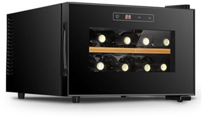 Cantinetta frigo per vino da 8 bottiglie Cantinetta frigo per vino termostatica 8-18°C, Mini cantinetta per vino compatta indipendente,D
