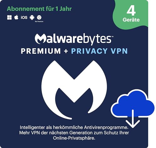 Malwarebytes | Windows/Mac/iOS/Android/Chrome | Premium + Privacy VPN | 4 Gerät | 12 Monate | Aktivierungscode per Email