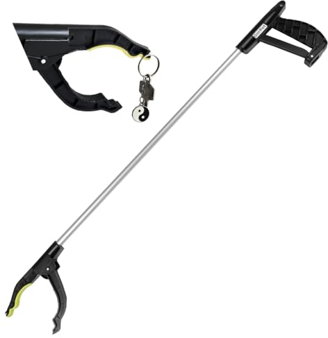 GarPet Greifzange Müllzange Müllgreifer Greifer für Senioren Müllzange Kinder Greifzange für Müll Müllsammler Aluminium Drehbar mit Magnet