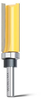 WOBLLMX Fraise à affleurer 8 mm, diamètre 15,8 mm, longueur de travail 50 mm, avec roulement à billes en carbure de tungstène, lame maniable, durable et tranchante pour le travail du bois, le