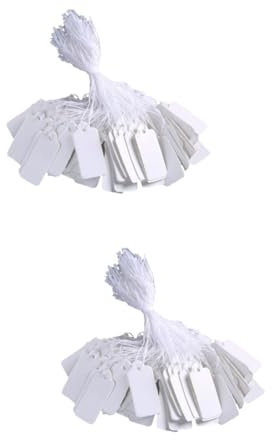 DIYEAH 380 Piezas Etiquetas De Etiquetas De Botellas De Vino Etiquetas De Papel Kraft Etiquetas Para Botellas De Vino Etiquetas De Joyería Blanca Etiquetas Colgantes