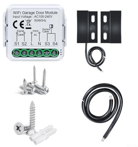 Smart Switch Garage Door Controller,100V-240V Smart WIFI Garage Door Sensors Controller Opener Switch For Tuya