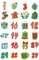BOWTONG Weihnachts-Adventskalender-Zahlen-Aufkleber, 24 Tage, Weihnachts-Countdown-Etiketten, Weihnachtsaufkleber, Zahlen
