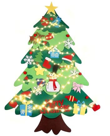 Generisch Adornos para árbol de Navidad, adornos vintage de Navidad, adornos de purpurina, estrella de Navidad, vintage, decoración de mesa, árbol de Navidad, verde, 107X70CM