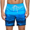 Bañador Hombre de Secado Rápido Impermeable Bañadores Largo, Traje de Baño para Natacion Piscina Corto Pantalones, Verano Shorts Hombre de Playa Arena Deportes M Rayas de Gradiente