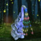 Tuzsocr Statue d'éléphant - Décoration de jardin avec guirlande lumineuse solaire - Éléphant d'arrosage - Figurines de jardin LED - Mère éléphant et bébé éléphant - Décoration extérieure - Cadeau pour
