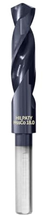 Hilpaty Foret Metal Hélicoïdaux, HSS Forets Meche Metal Professionnel Foret à Mèche M35 HSS-Co à Revêtement AlTiN, Standard DIN 338 (18mm)