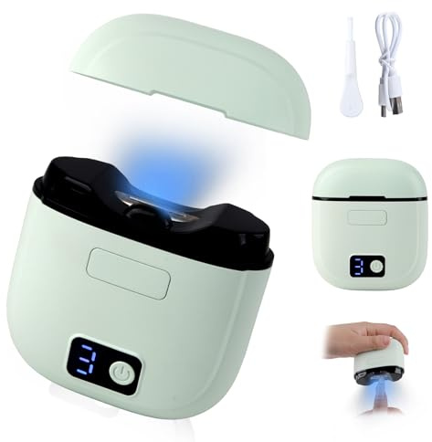eMjollRay Tagliaunghie Elettrico con Luce LED Lucidatore per Unghie a 3 Velocità Ricaricabile USB C Tagliaunghie Automatico per Adulti e Bambini