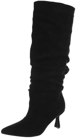Ital Design Damen Stiefel mit Stilettoabsatz, spitze Form