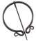 Battle-Merchant Ringfibel, rund, doppelt eingerollt, handgeschmiedet Mystische Brosche Wikinger Gewandschmuck Fibel LARP