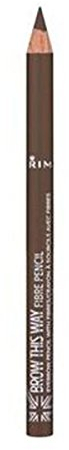 Rimmel London Brow This Way Fibre Pencil, Softly Defines and Thickens Eyebrows, Medium, 1.1g
