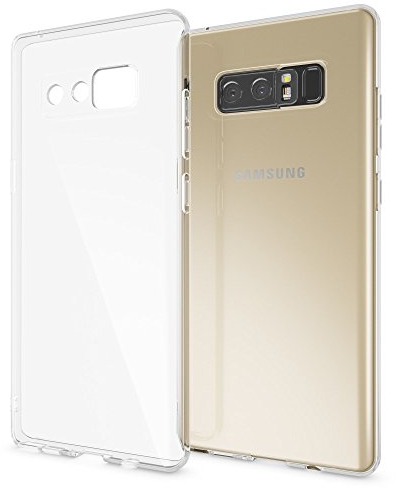 NALIA Custodia compatibile con Samsung Galaxy Note 8, Cover Protezione Silicone Trasparente Sottile Case, Gomma Morbido Ultra-Slim Protettiva Bumper Guscio - Trasparente