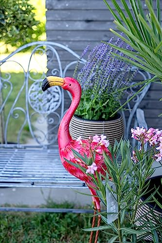 DARO DEKO Metall-Figur Flamingo 1 Stück - XL - 40 x 97cm