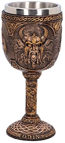 Nemesis Now D4717P9 Odin Kelch, Kunstharz, mit Edelstahl, 17 cm