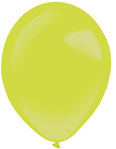 Amscan 9905403 - Latexballons Metallic Kiwi Green, 50 Stück, Durchmesser circa 27,5 cm, Luftballons