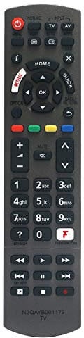 VINABTY N2QAYB001179 Replaced Remote Control fit for Panasonic TV TX-55FZ802B TX65FX700B TX-65FX700B TX-65FX740B TX-65FX750B TX-65FZ802B TX75FX750B TX-75FX750B with Netflix Freeview Play Keys