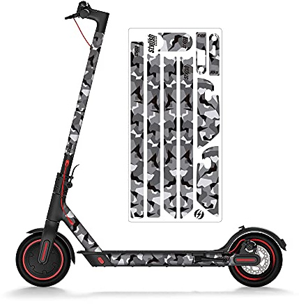 STYLISH SCOOTERS | Vinyl für Xiaomi M365, Black Camo, geeignet für Xiaomi M365 Pro, S1, Essential und kompatible Modelle. Maximale Haftung.