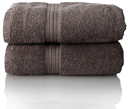 Glart - Set di asciugamani premium in spugna, disponibili in 6 colori e 5 dimensioni, composto da 2 teli per la sauna da 70x200 cm, carbone