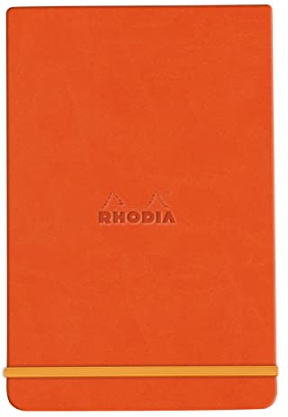 Rhodia 194400C - Notizbuch Webnotepad DIN A5, 96 Blatt abtrennbar liniert 90 g, 1 Stück, Tangerine