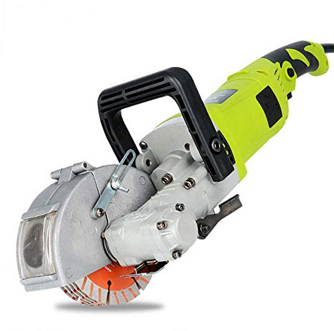 Elektrische Schlitzfräse 4KW Mauernutfräse Mauerfräse 220V Trennscheiben 7500rpm Wandfräse mit 5 Stück 125mm Sägeblatt Nutfräser
