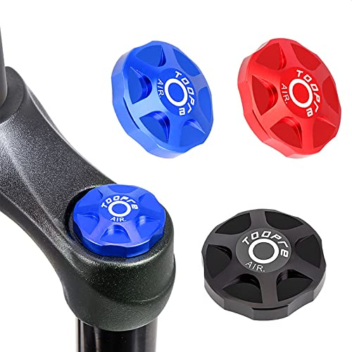 ALEOED Bicycle Front Fork Cap Suspension Cover Aluminum Alloy Air Gas Shoulder Cover Valve Protector Parts for Mountain Bike Road Bike MTB(Red)