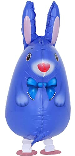 Airwalker Folienballons * Laufende Tiere * als Deko für Geburtstag und Party | 34-115cm groß | Walking Animals Kinder Kindergeburtstag Partydeko Luftballons Ballons, Edition: Blauer Hase